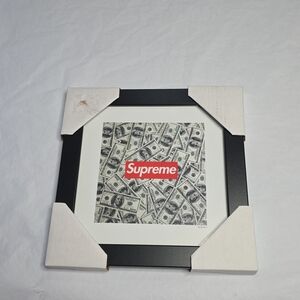 Supreme Black and White Money Print Frame